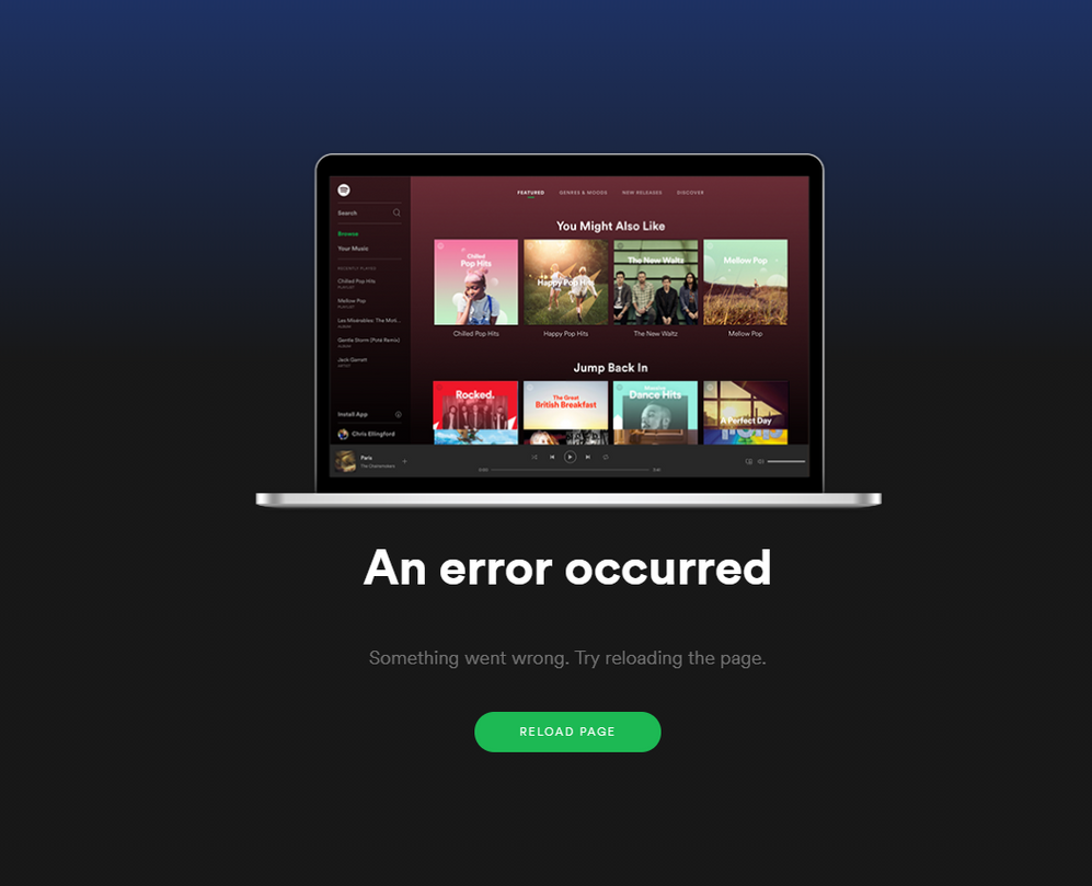 Ako opraviť chybu, ktorá sa vyskytla vo webovom prehrávači Spotify?