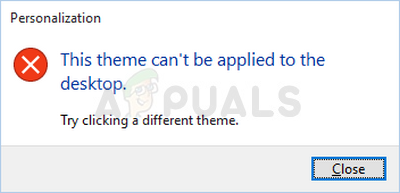 Korjaus: Tätä teemaa ei voida soveltaa Windows 10: n työpöydälle
