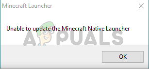 Correção: Não é possível atualizar o Minecraft Native Launcher