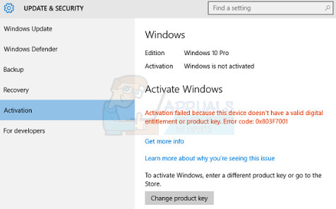 แก้ไข: Windows 10 Error Code 0x803F700