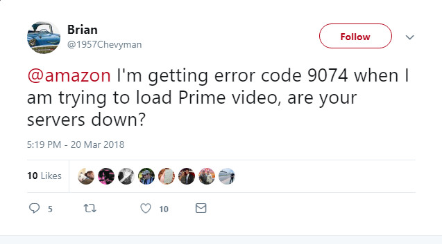 Sådan rettes Amazon Error Code 9074