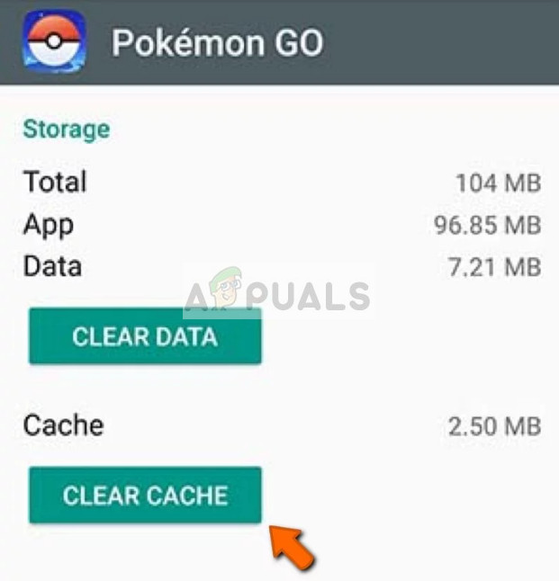 การล้างแคชของ Pokemon Go ใน Android