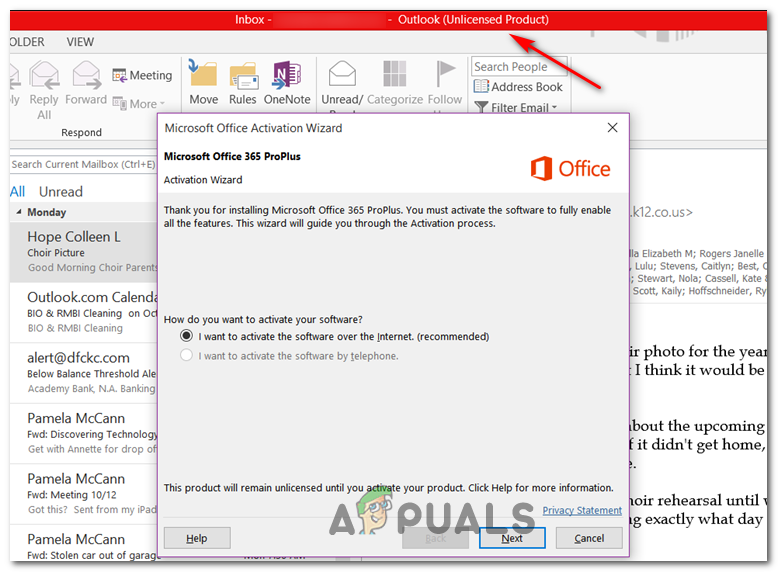 Hogyan lehet kijavítani az Outlook engedély nélküli termék hibáját?