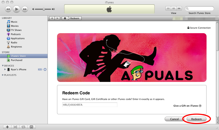 Lunasta iTunes-koodi