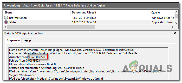 Поправка: Код за изключение при срив в магазина на Windows 0xc000027b