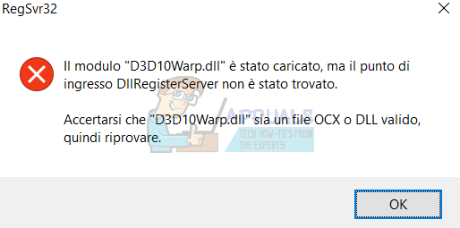 कैसे एक भ्रष्ट D3D10Warp.dll फ़ाइल को ठीक करने के लिए