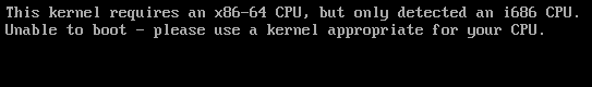 Javítás: Nem lehet elindítani „Kérjük, használjon a CPU-nak megfelelő kernelt”