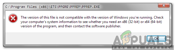مخزن معالجة خزامى  كيفية إصلاح 'هذا الإصدار من هذا الملف غير متوافق مع إصدار Windows الذي تقوم  بتشغيله' خطأ على Windows؟ - Appuals.com - كيف يتم
