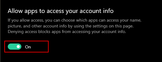 Como evitar que os aplicativos obtenham informações sobre a conta no Windows 10?