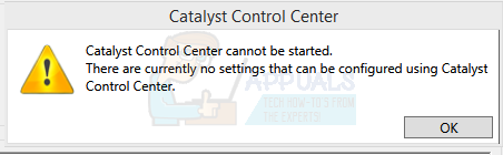 Solución: no se puede iniciar Catalyst Control Center