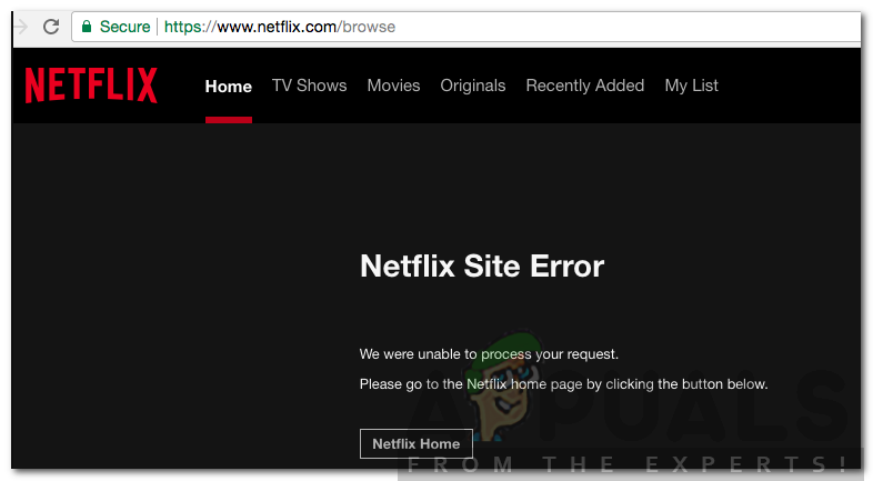 Как да коригирам грешка в сайта на Netflix
