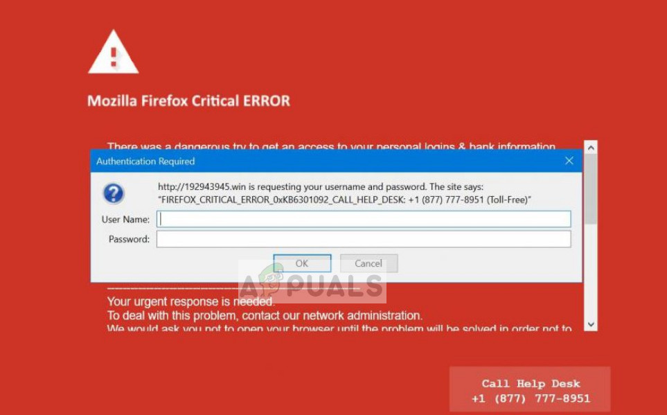 Mozilla Firefoxin kriittinen virhe