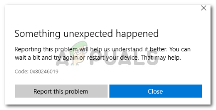 Popravak: Pogreška sustava Windows 10 0x80246019