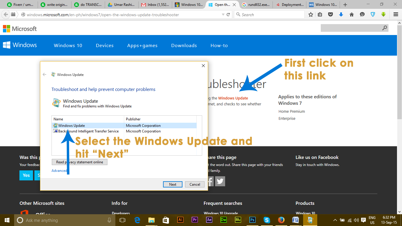 Windows update probleemoplossing