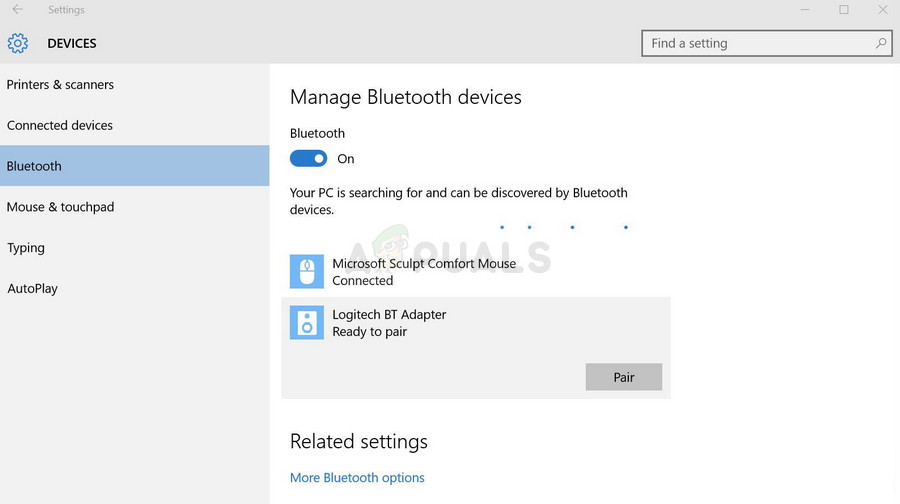 Kuidas parandada Bluetoothi, mis ei tuvasta seadmeid Windows 10-s?