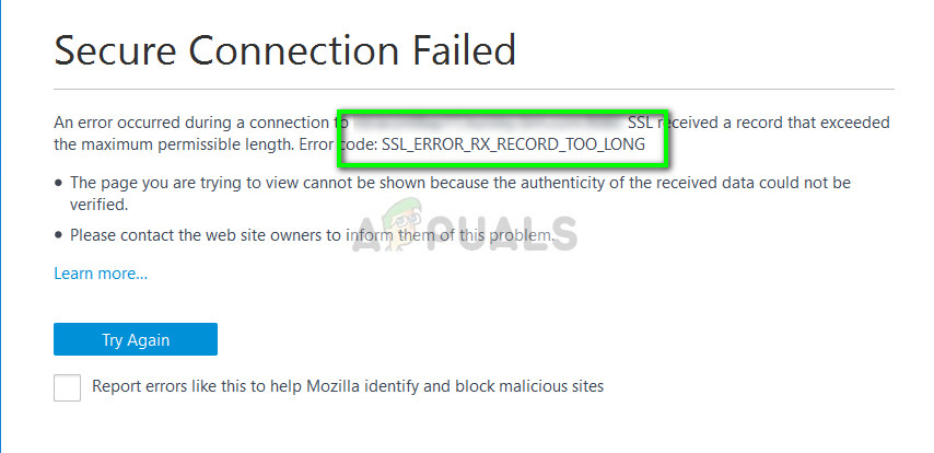 Solució: SSL_ERROR_RX_RECORD_TOO_LONG