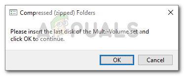 Solució: introduïu l'últim disc del conjunt de volums múltiples