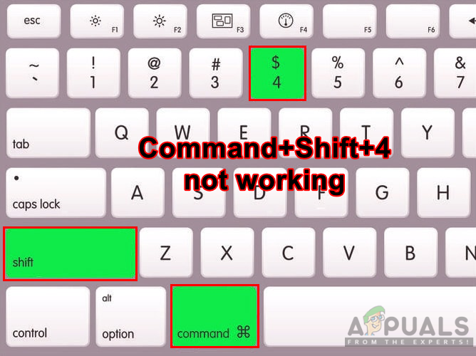Как да коригирам командния клавиш Shift 4, който не работи на MacOS
