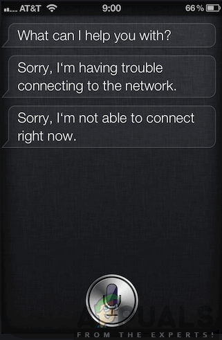 إصلاح: لا يمكن لـ Siri الاتصال بالشبكة