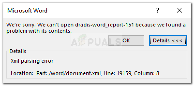 Fix: Microsoft Word XML-parsefeil