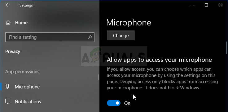 Mikrofonin käyttöoikeudet Windows 10 -asetuksissa