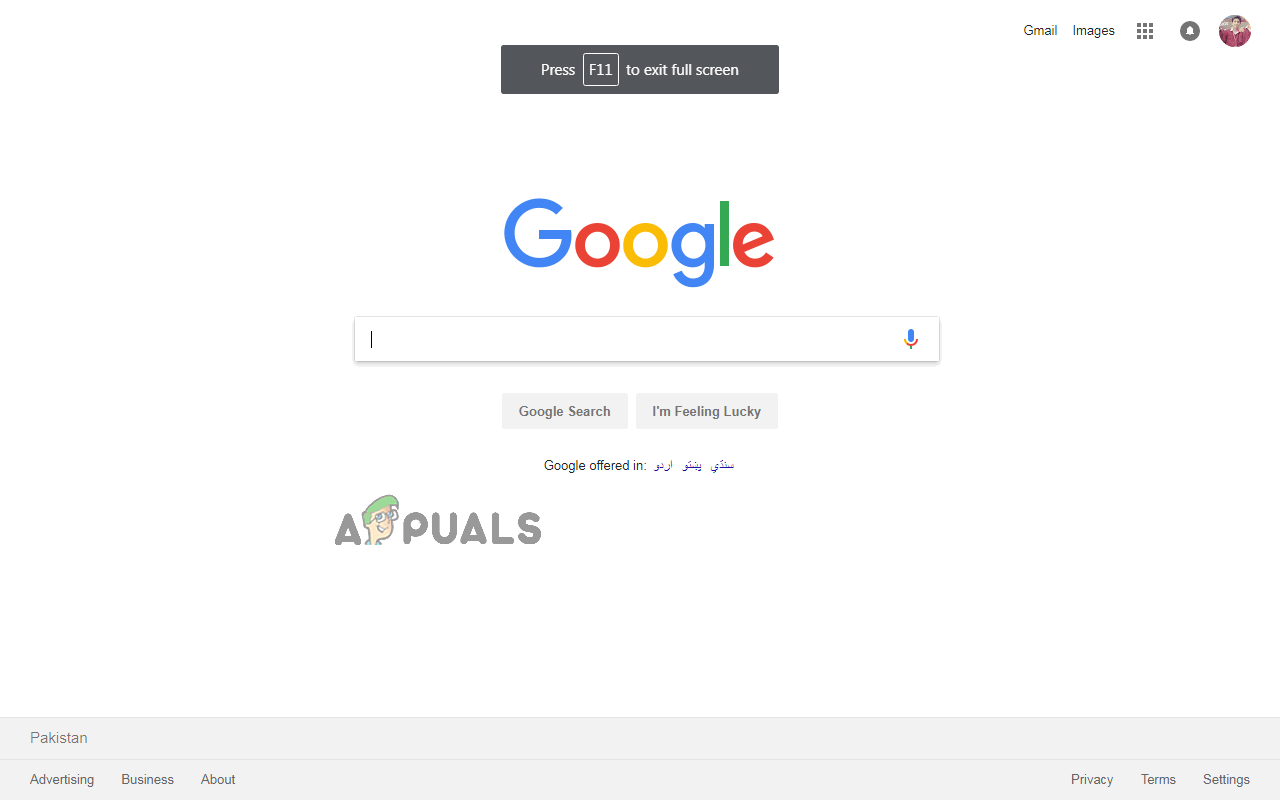 Com entrar i sortir del mode de pantalla completa a Google Chrome