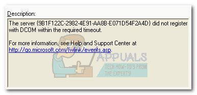 Fix: Serveren registrerte seg ikke med DCOM innen den nødvendige tidsavbruddet