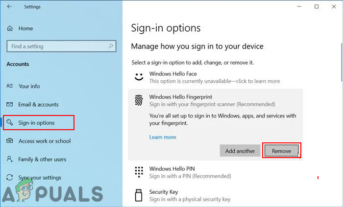 วิธีปิดใช้งานการจดจำใบหน้าหรือการเข้าสู่ระบบด้วยลายนิ้วมือบน Windows 10