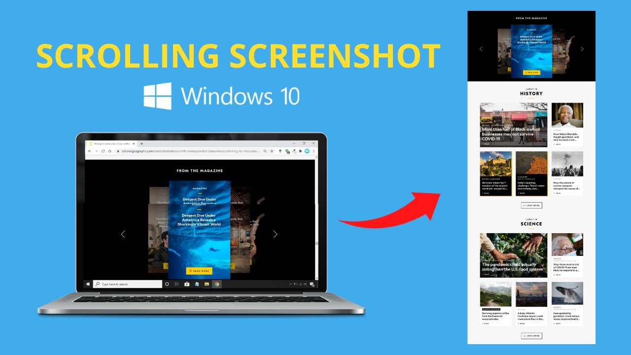 ¿Cómo tomar una captura de pantalla con desplazamiento en Windows?
