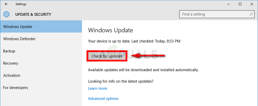 Tarkista päivitykset Windows 10: ssä