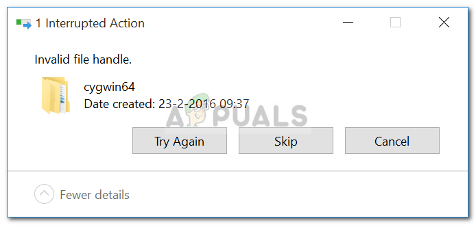 Solución: identificador de archivo no válido en Windows 10