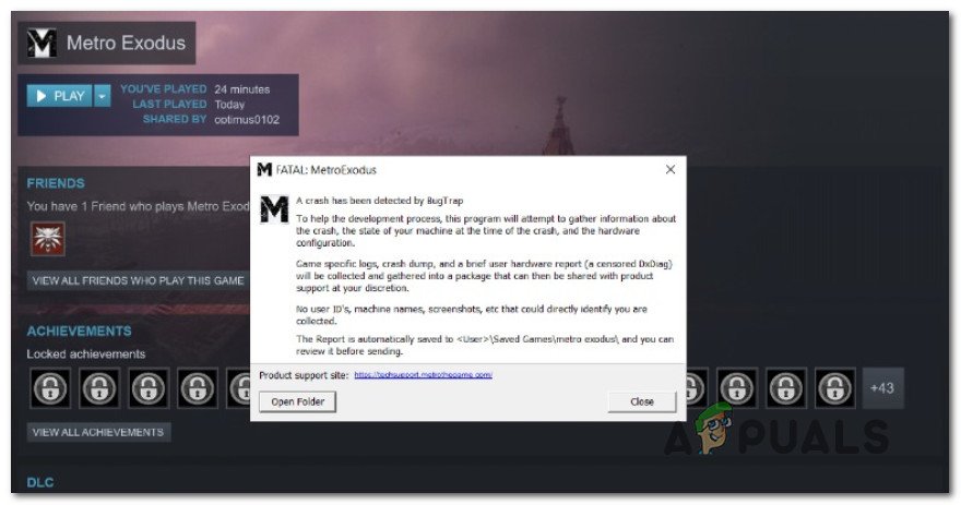 ¿Cómo solucionar el error 'FATAL: Metro Exodus' en Windows?