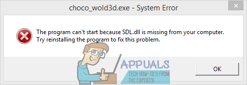 درست کریں: SDL.dll لاپتہ ہے یا SDL.dll نہیں ملا