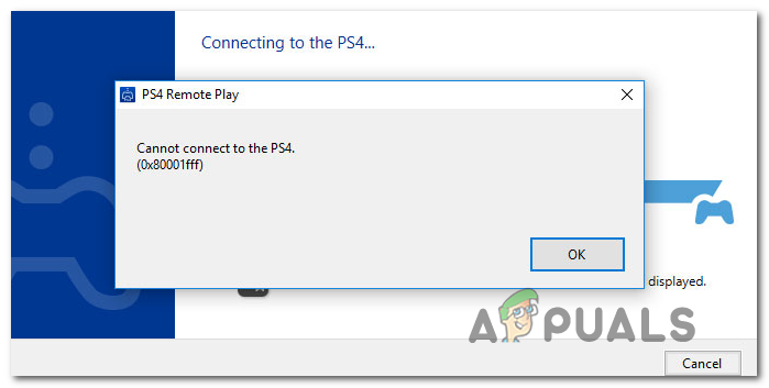 PS4 Uzaktan Oynatma Hatası 0x80001FFF Nasıl Onarılır
