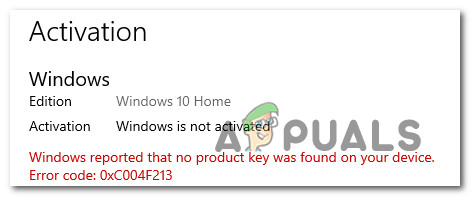 [FIX] Windowsin aktivointivirhe 0XC004F213 Windows 10: ssä