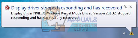 Javítás: NVIDIA Kernel Mode Driver Crash