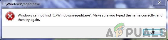 Solución: Windows no puede encontrar regedit.exe