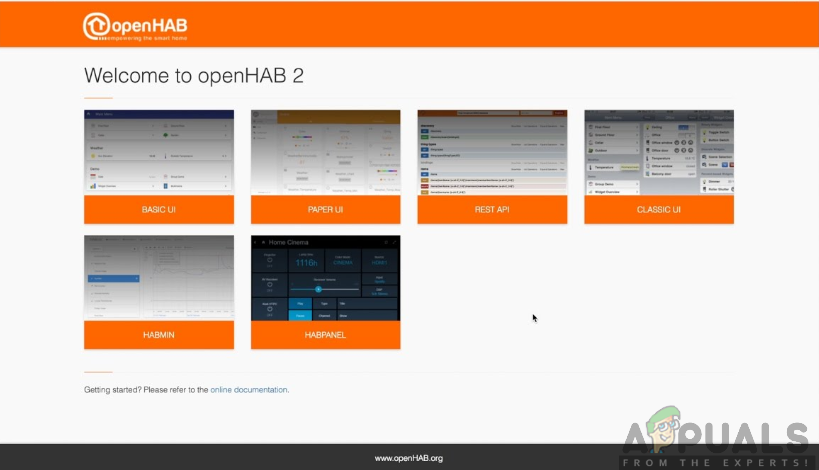 Потребителски интерфейси на OpenHAB