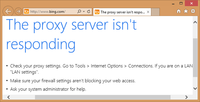 CORREÇÃO: O servidor proxy não está respondendo
