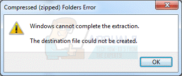 Fix: Windows kan ikke fullføre utvinningen