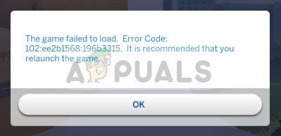 Fix: Sims 4 Felkod 102