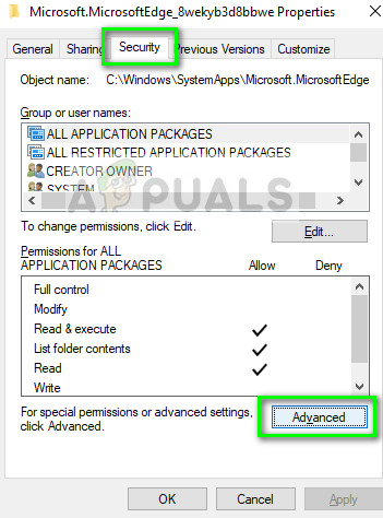 Propriedades avançadas do Microsoft Edge no Windows 10
