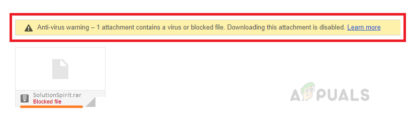 [FIX] Viirusetõrje hoiatus - manuste allalaadimine on Gmailis keelatud