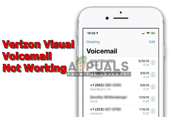 Popravek: vizualna glasovna pošta Verizon ne deluje