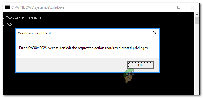 Com es corregeix l'error d'activació de Windows 0xc004f025 'Accés denegat'