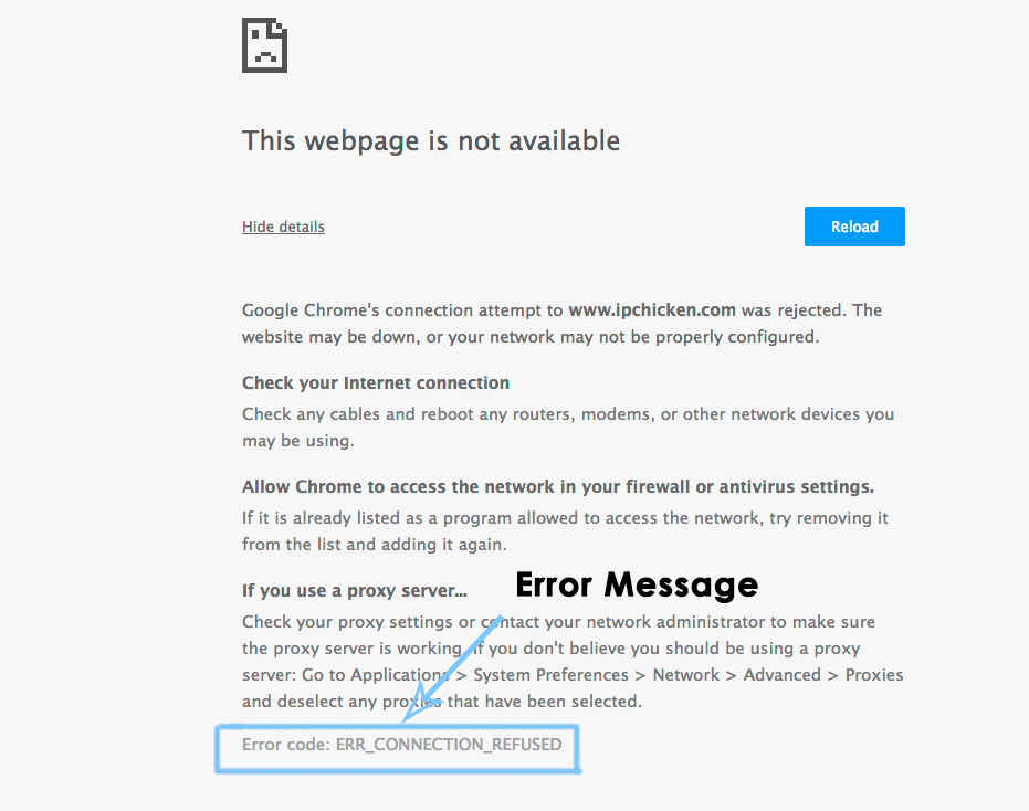 Fix: err_connection_refused i Google Chrome