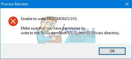 Javítás: Nem lehet engedélyezni az indítási naplózást a Process Monitor alkalmazásban Windows 10 rendszeren