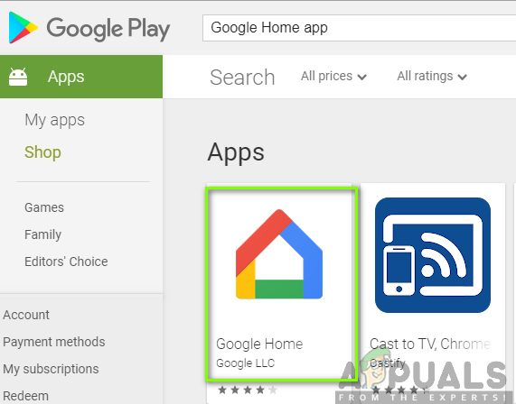 aplicația Google Home