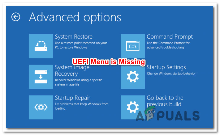 Correção: configurações de firmware UEFI ausentes no Windows 10
