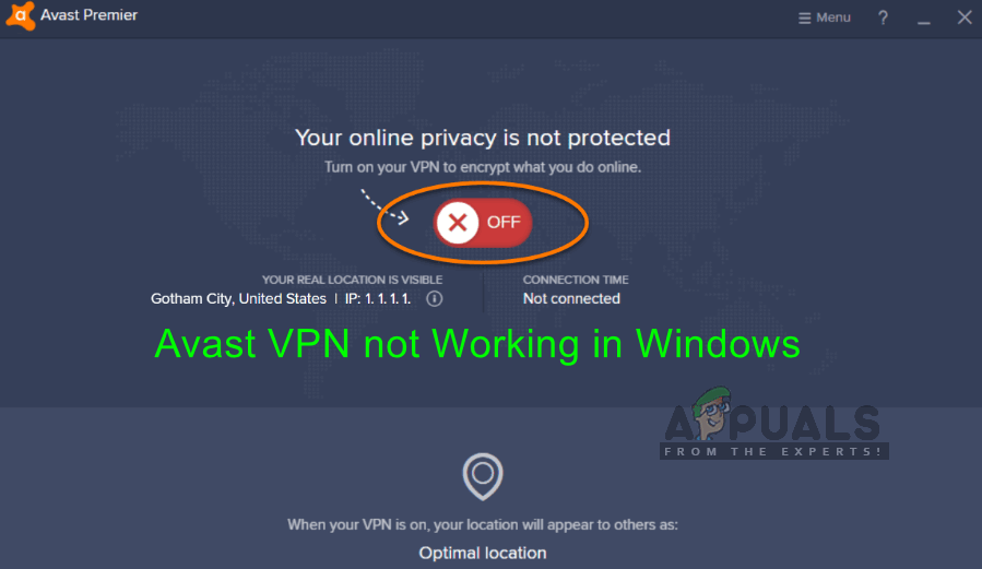 درست کریں: Avast VPN کام نہیں کررہا ہے